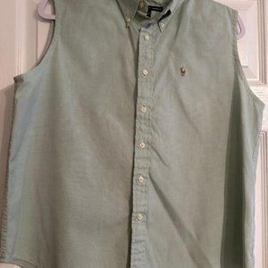 Ralph Lauren Light Green Sleeveless Blouse